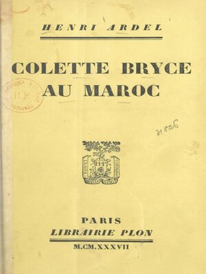 cover image of Colette Bryce au Maroc